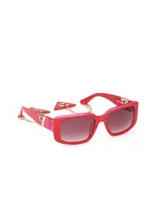 GUESS Women Rectangle Sunglasses with UV Protected Lens