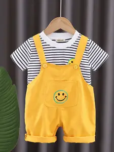 INCLUD Boys Striped Straight Leg T-Shirt With Dungaree