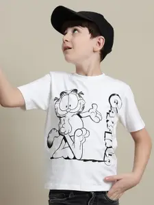 Kids Ville Boys Garfield Printed Pure Cotton T-Shirt