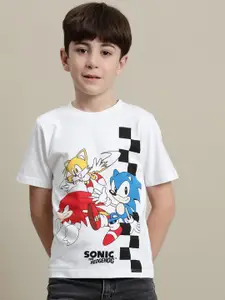 Kids Ville Boys Sonic Printed Regular Fit Tshirt