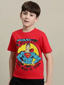 Kids Ville Boys Superman Printed Pure Cotton T-Shirt