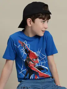 Kids Ville Boys Spiderman Printed Pure Cotton T-Shirt