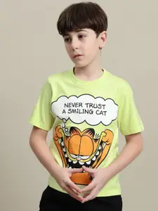 Kids Ville Boys Garfield Printed Pure Cotton T-Shirt
