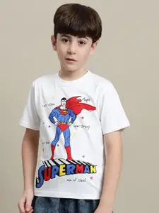 Kids Ville Boys Superman Printed Pure Cotton T-Shirt