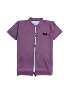 CAVIO Boys Lightweight Tailored Jacket with Patchwork