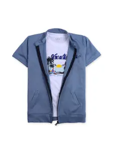 Cavio Boys Lightweight Sporty Jacket & T-Shirt