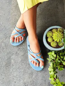 POSTCARD Women One Toe Flats