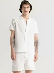 Snitch Embroidered Shirt With Shorts Co-Ords Set