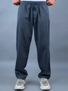 PRONK Men Cotton Mid Rise Track Pants