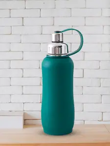 Kuber Industries Green & Silver-Toned Single Stainless Steel Solid Water Bottle