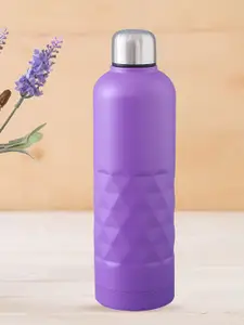 Kuber Industries Purple Single Stainless Steel Solid Water Bottle