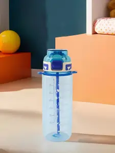 Kuber Industries Blue Single Plastic Printed Water Bottle