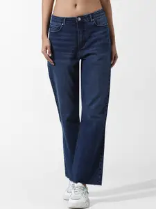 ONLY Women Flared Low Distress Stretchable Jeans