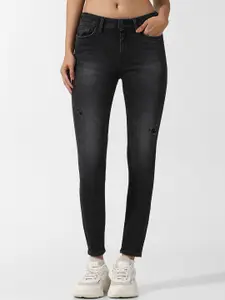 ONLY Women Skinny Fit Slash Knee Stretchable Jeans