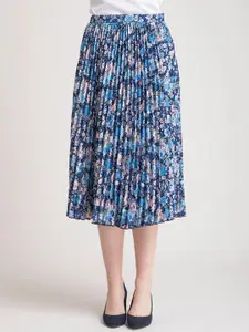 OTABU Printed A-Line Midi Skirt
