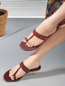 Anouk Women Printed Open Toe Flats