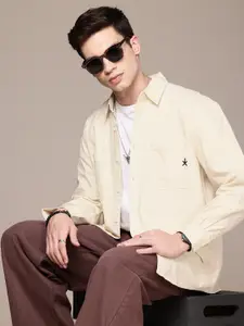 The Roadster Life Co. Pure Cotton Relaxed Fit Solid Casual Shirt