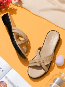 TRASE Women Open Toe Flats with Bows