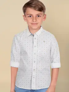 Allen Solly Junior Boys Slim Fit Opaque Printed Casual Shirt