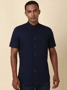 Allen Solly Men Solid Band Collar Slim Fit Casual Shirt