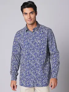 Oxemberg Men Slim Fit Floral Opaque Printed Casual Shirt