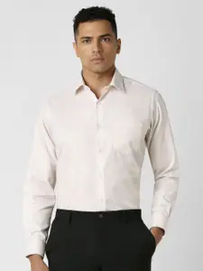 Van Heusen Men Textured Spread Collar Pure Cotton Party Shirt