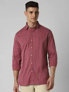 Van Heusen Sport Men Slim Fit Striped Pure Cotton Casual Shirt