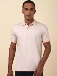 Allen Solly Men Solid Polo Collar Cotton T-shirt