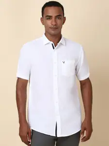 Allen Solly Men Solid Cotton Pocket Detailing Slim Fit Casual Shirt