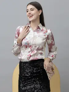 PURYS Women Smart Floral Printed Casual Shirt