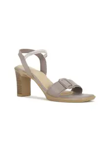 Bata Textured Open Toe Block Heels