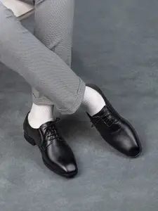 INVICTUS  Men Round Toe Leather Formal Derbys