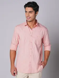 Oxemberg Men Spread Collar Slim Fit Printed Casual Shirt