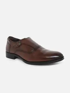 Louis Philippe Men Round Toe Leather Formal Monks