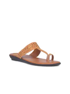 Bata Women One Toe Flats with Laser Cuts