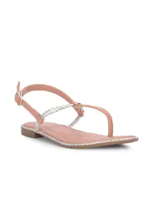 Bata Women Open Toe Flats with Buckles