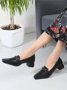 ELLE Embellished Block Pumps Heels