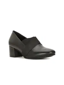 Bata Round Toe Block Heeled Pumps