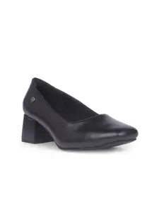 Bata Round Toe Block Heeled Pumps