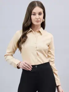 Style Quotient Women Classic Fit Solid Spread Collar Formal Shirt