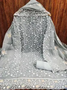 Peachmode Embroidered Unstitched Dress Material