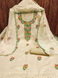 Peachmode Embroidered Unstitched Dress Material