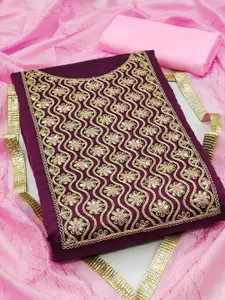 Peachmode Embroidered Unstitched Dress Material