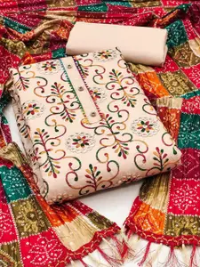 Peachmode Embroidered Unstitched Dress Material