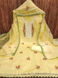 Peachmode Floral Embroidered Unstitched Dress Material