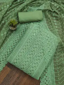 Peachmode Embroidered Silk Georgette Unstitched Dress Material