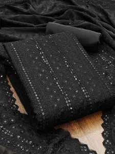 Peachmode Embroidered Silk Georgette Unstitched Dress Material