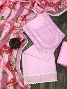 Peachmode Embroidered Unstitched Dress Material