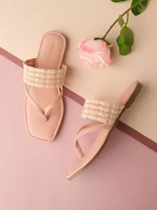 Vishudh Women Ethnic T-Strap Flats