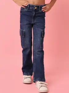 V-Mart Girls Low Distress Cotton Cropped Jeans